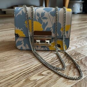 FURLA Bella floral crossbody bag purse
